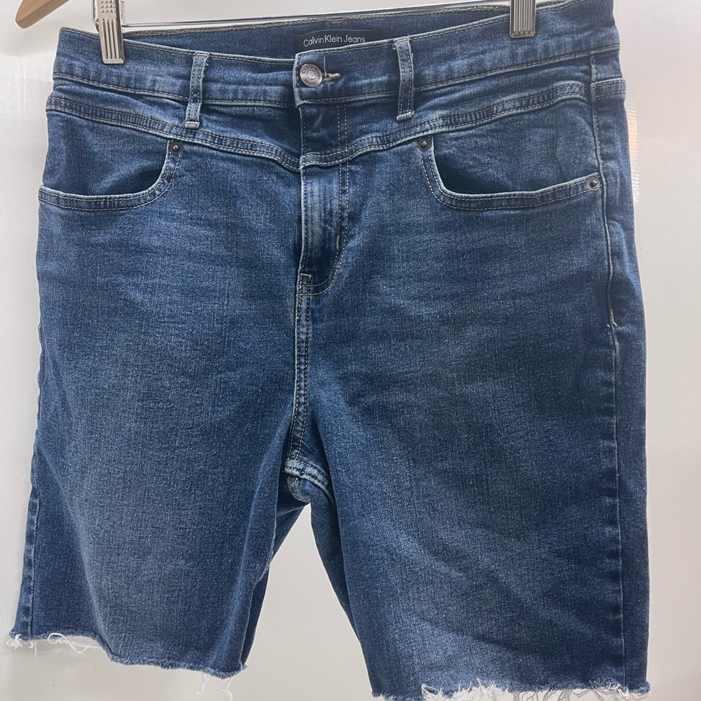 Calvin Klein‎ Jeans Indigo Denim Shorts with Contrast Stitching